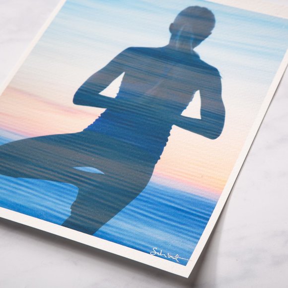 Spring Cleaning Artwork! 8.5x11 inch Yoga Tree Pose Abstract Photo Poster Print - Picture 5 of 6